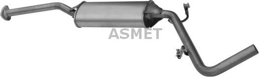 Asmet 21.006 - Tłumik układu wydechowego przód