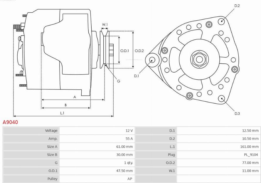 AS-PL A9040 - ALTERNATOR LUBLIN