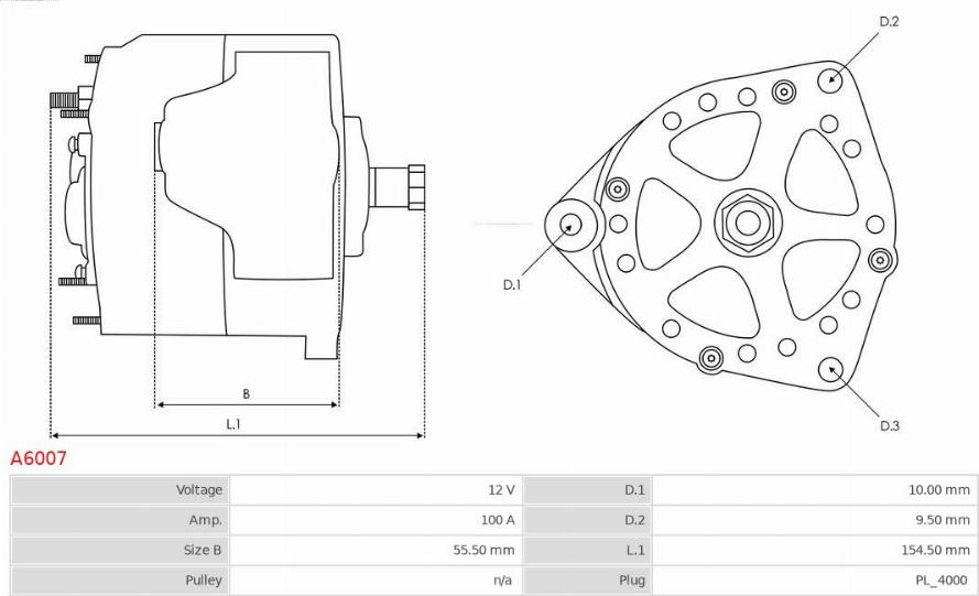 AS-PL A6007 - ALTERNATOR