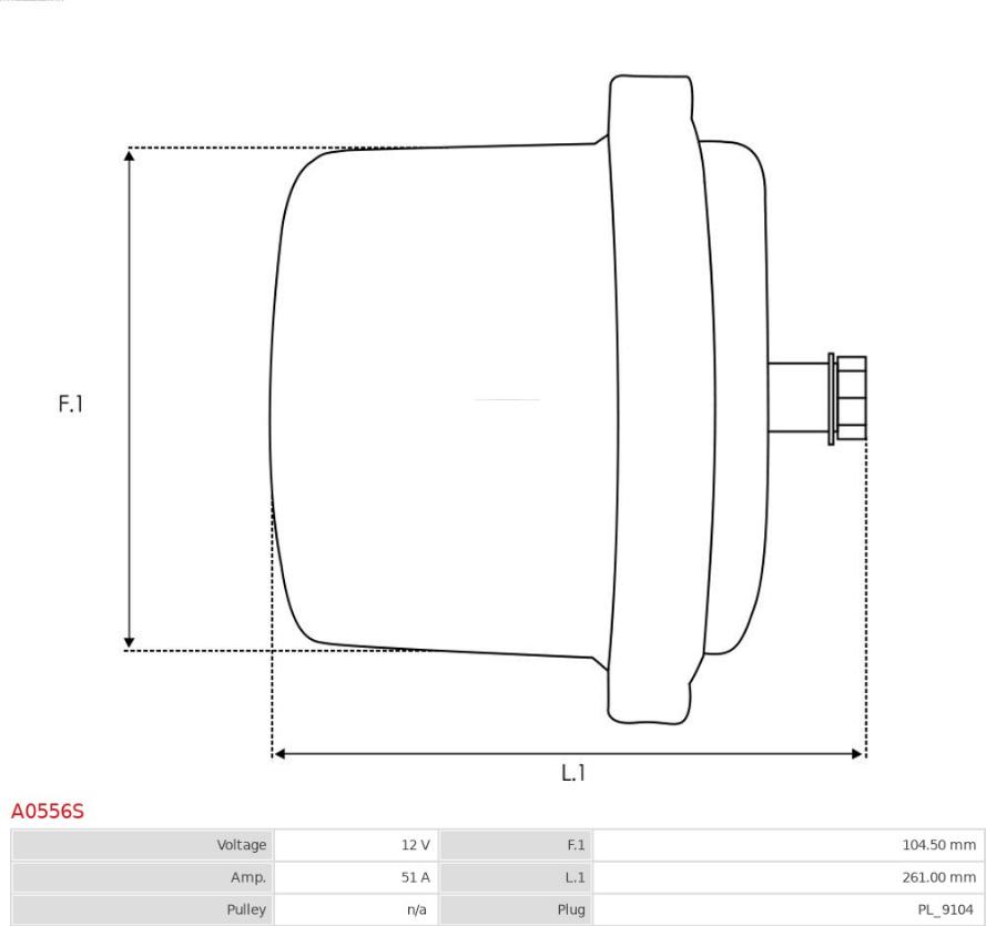 AS-PL A0556S - ALTERNATOR