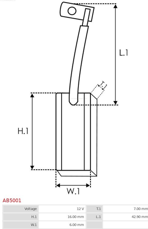 AS-PL AB5001 - SZCZOTKI ALTERNATORA