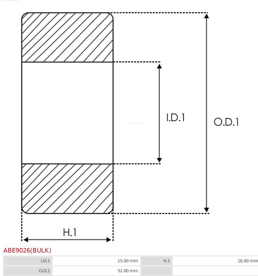 AS-PL ABE9026(BULK) - LOZYSKO ALTER.-DENSO-  1002111001