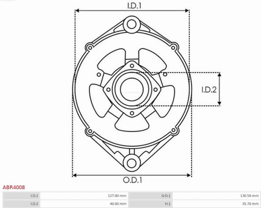 AS-PL ABR4008 - POKRYWA ALTERNATORA