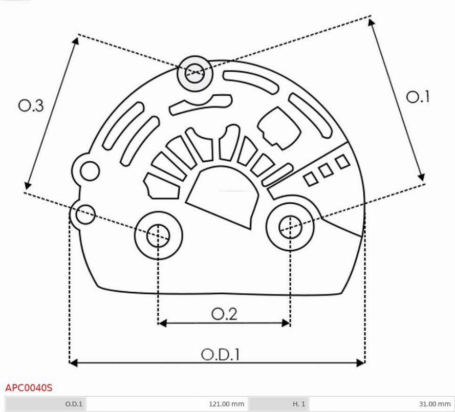 AS-PL APC0040S - POKRYWA ALTERNATORA PLASTIKOWA