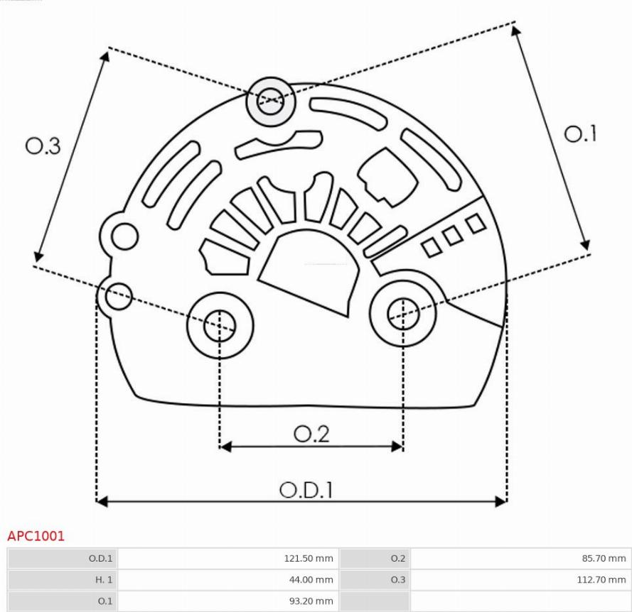 AS-PL APC1001 - POKRYWA ALTERNATORA PLASTIKOWA