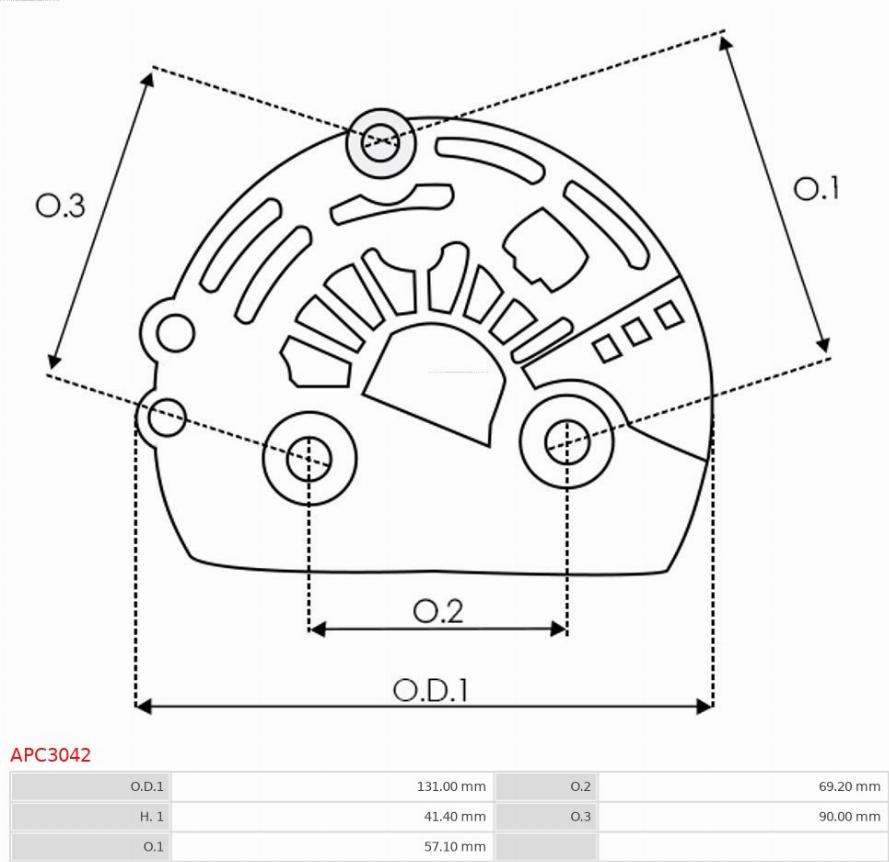 AS-PL APC3042 - OSŁONA ALTERNATORA PLASTIKOWA