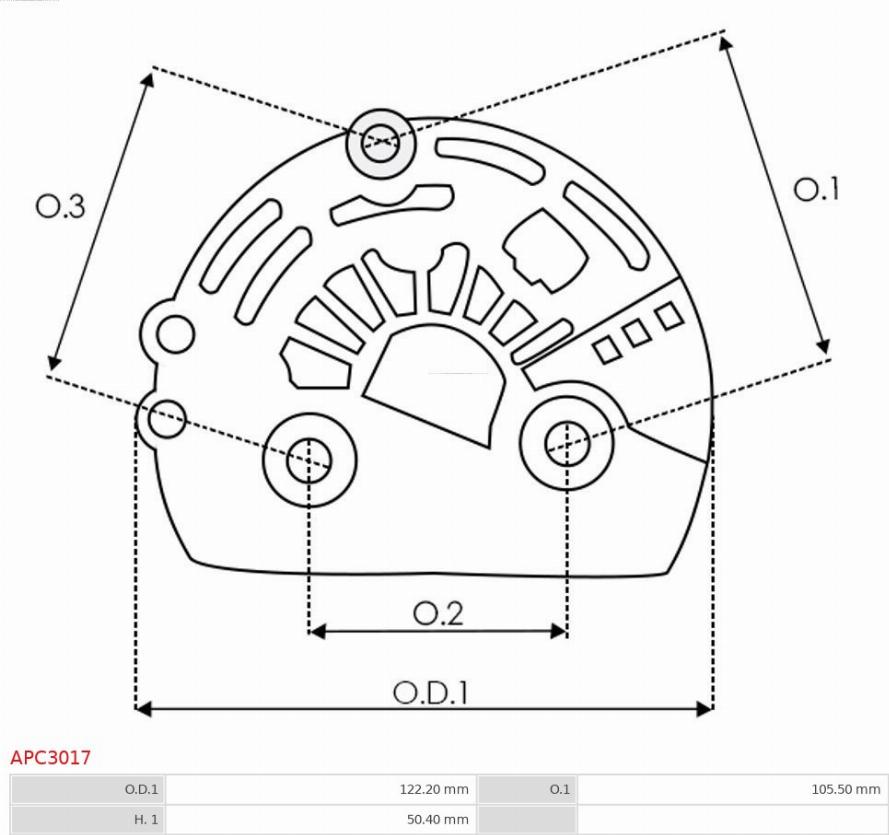 AS-PL APC3017 - POKRYWA ALTERNATORA PLASTIKOWA