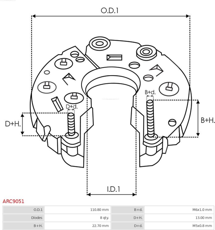 AS-PL ARC9051 - MOSTEK PROST. ALTERNATORA