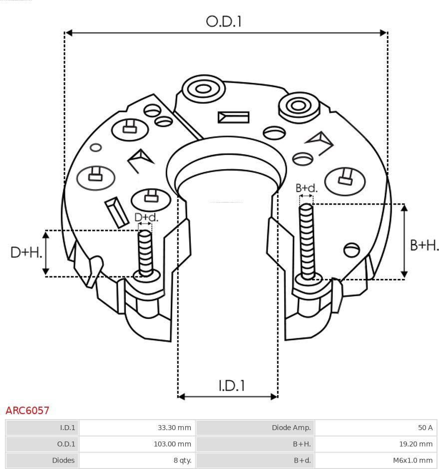 AS-PL ARC6057 - MOSTEK PROST. ALTERNATORA