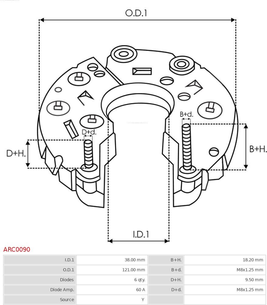 AS-PL ARC0090 - MOSTEK PROST. ALTERNATORA
