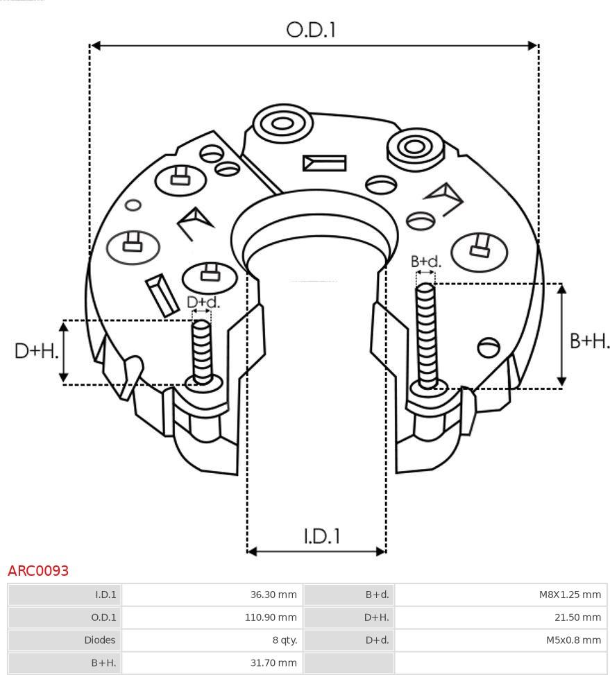 AS-PL ARC0093 - MOSTEK PROST. ALTERNATORA