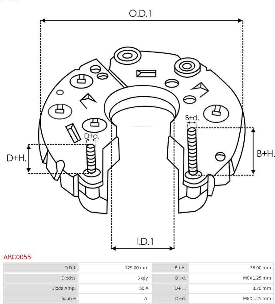 AS-PL ARC0055 - MOSTEK PROST. ALTERNATORA