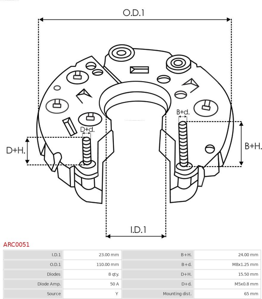 AS-PL ARC0051 - MOSTEK PROST. ALTERNATORA