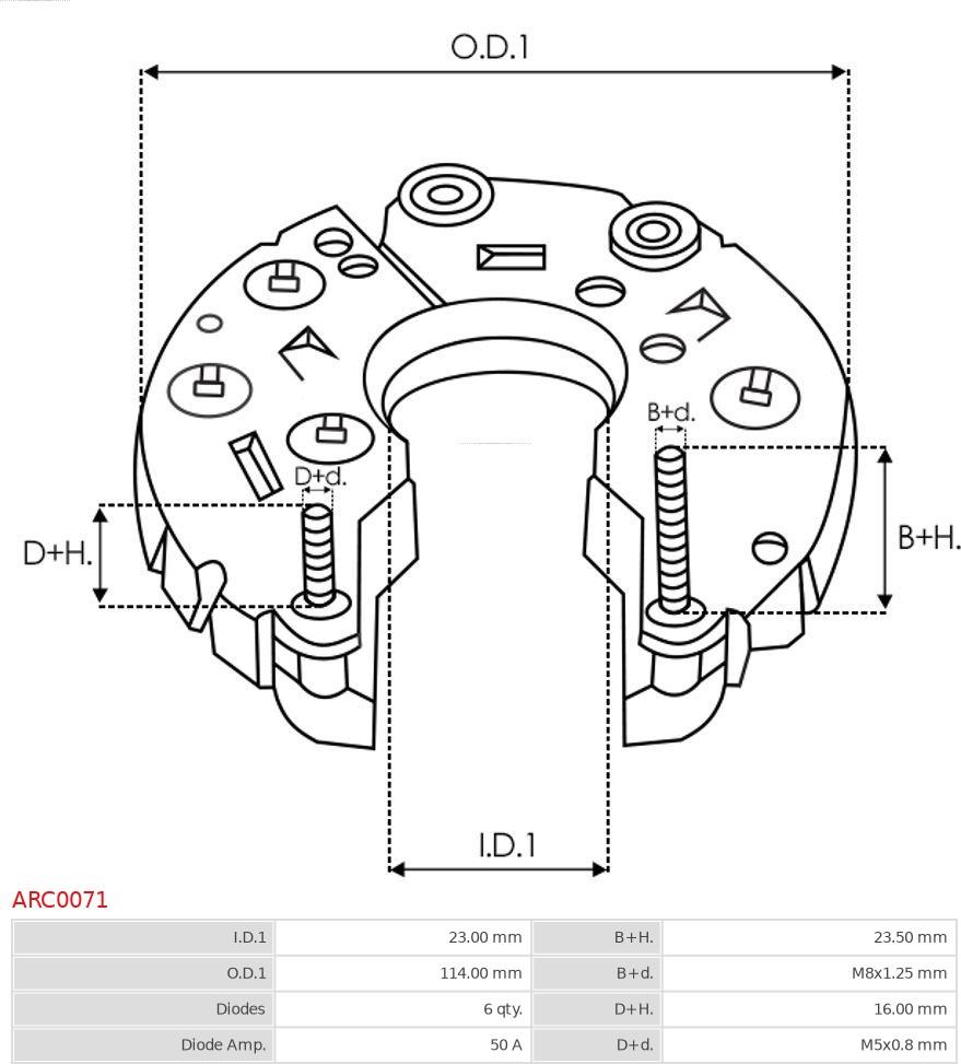 AS-PL ARC0071 - MOSTEK PROST. ALTERNATORA