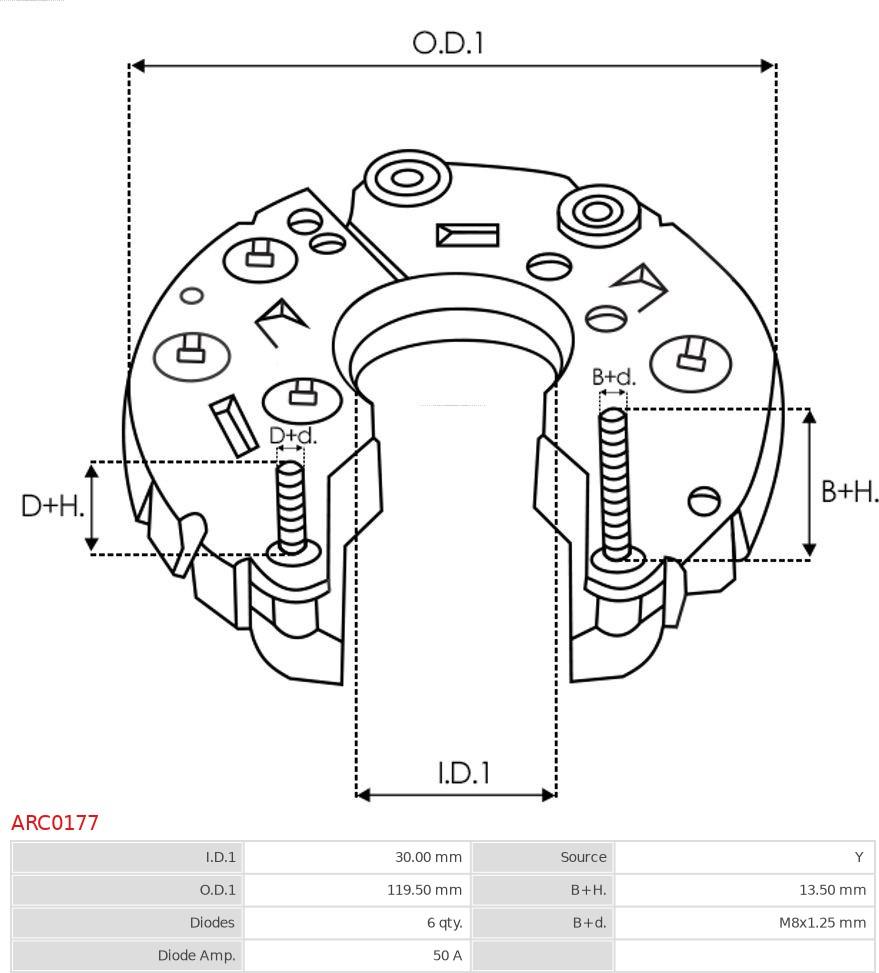 AS-PL ARC0177 - MOSTEK DIODOWY -BOSCH- F000BL0707