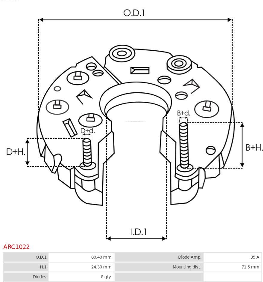 AS-PL ARC1022 - MOSTEK PROST. ALTERNATORA