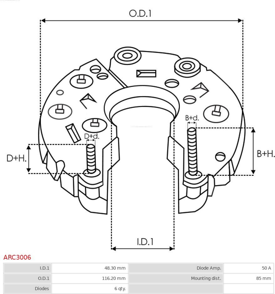 AS-PL ARC3006 - MOSTEK PROST. ALTERNATORA