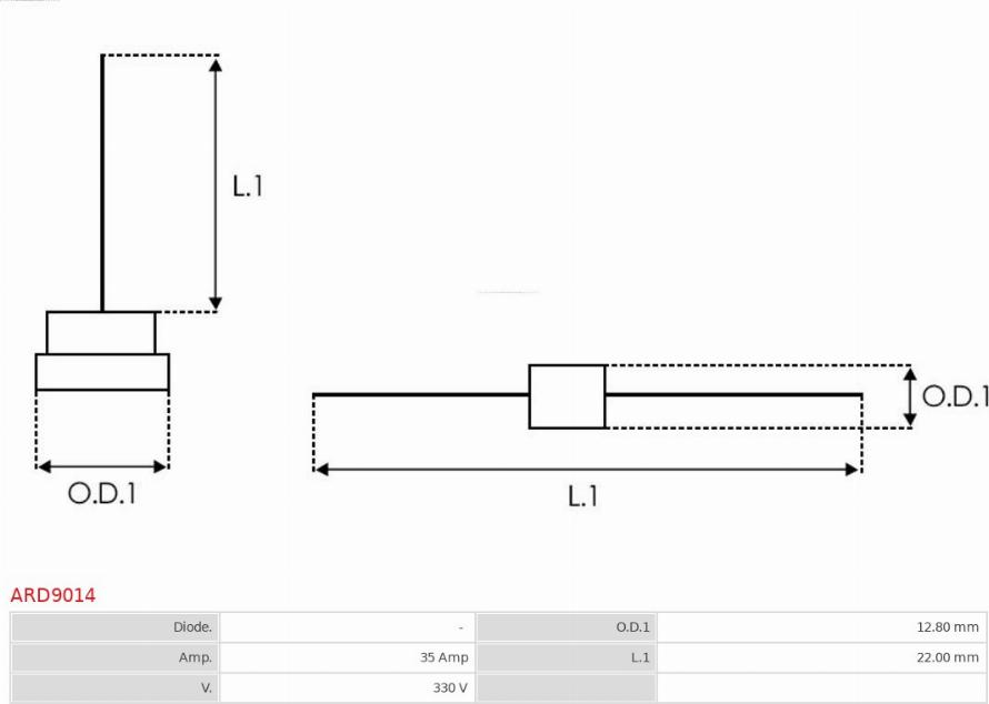 AS-PL ARD9014 - MOSTEK PROST. ALTERNATORA -