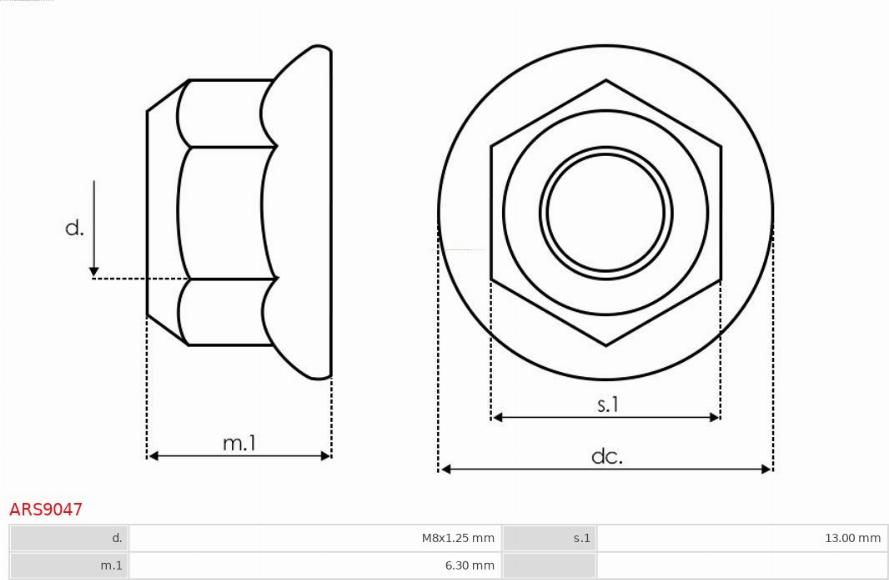 AS-PL ARS9047 - ZESTAW NAPR. ALTERNATORA