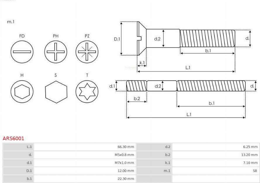AS-PL ARS6001 - SZPILKA ALTERNATORA