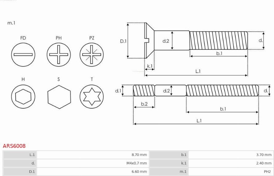 AS-PL ARS6008 - ZESTAW NAPRAWCZY ALTER.-FORD- 1074633
