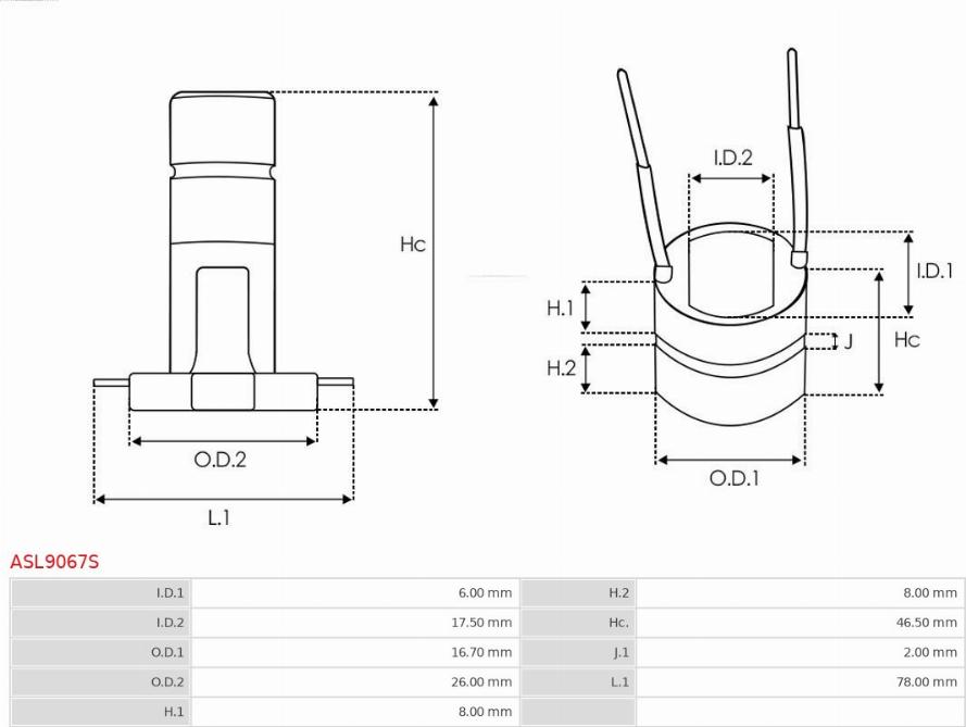 AS-PL ASL9067S - KOMUTATOR -UNIVERSAL-