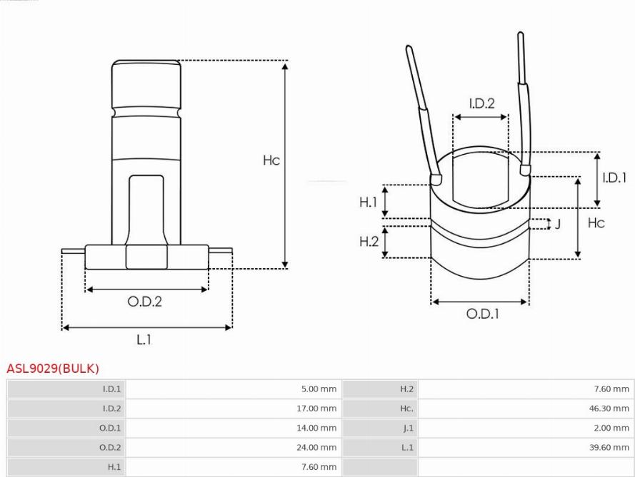 AS-PL ASL9029(BULK) - KOMUTATOR -BOSCH- 0125711017