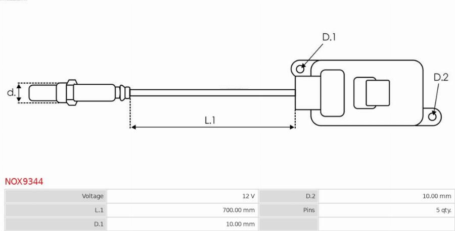 AS-PL NOX9344 - CZUJNIK NOX