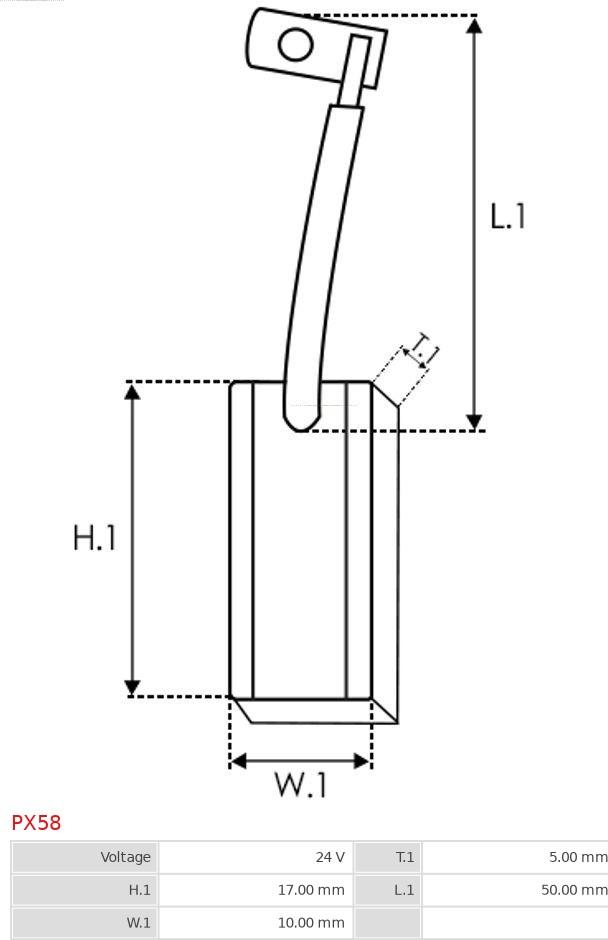 AS-PL PX58 - SZCZOTKI ALTER.-VALEO- 2104264