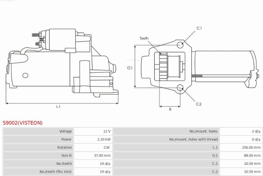 AS-PL S9002(VISTEON) - ROZRUSZNIK MONDEO 2.0 00-