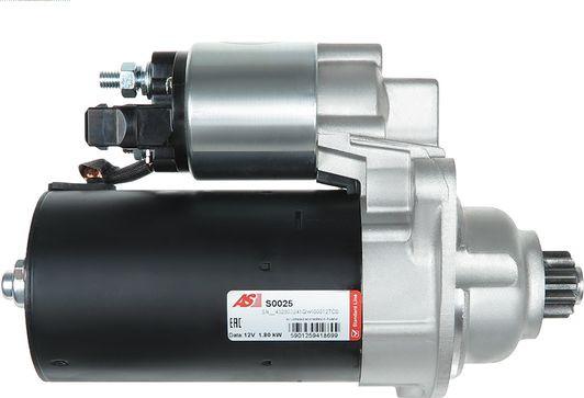 AS-PL S0025 - ROZRUSZNIK 10 ZĘBÓW 1.8KW VW GOLF-PASSAT-FABI 1.4-2.3  88-
