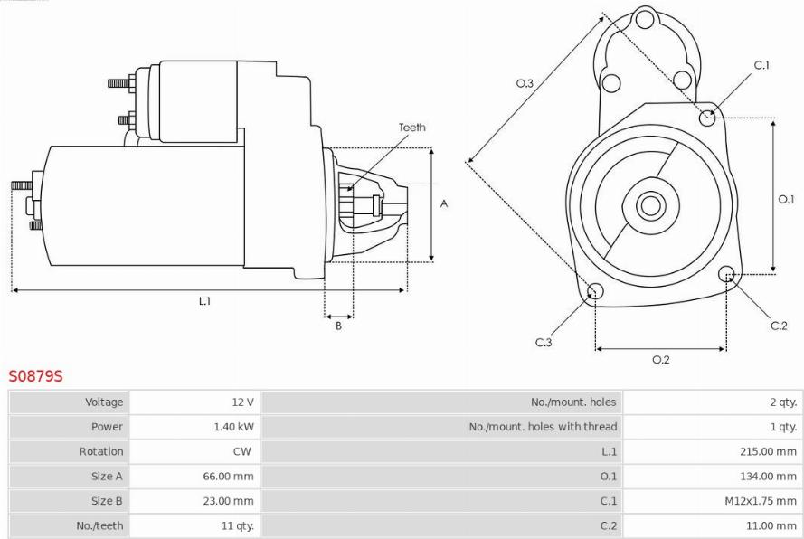 AS-PL S0879S - ROZRUSZNIK AUDI. A4 1.4 TFSI. A4 2.0 TFSI. A4 2.0 TFSI G-TRON