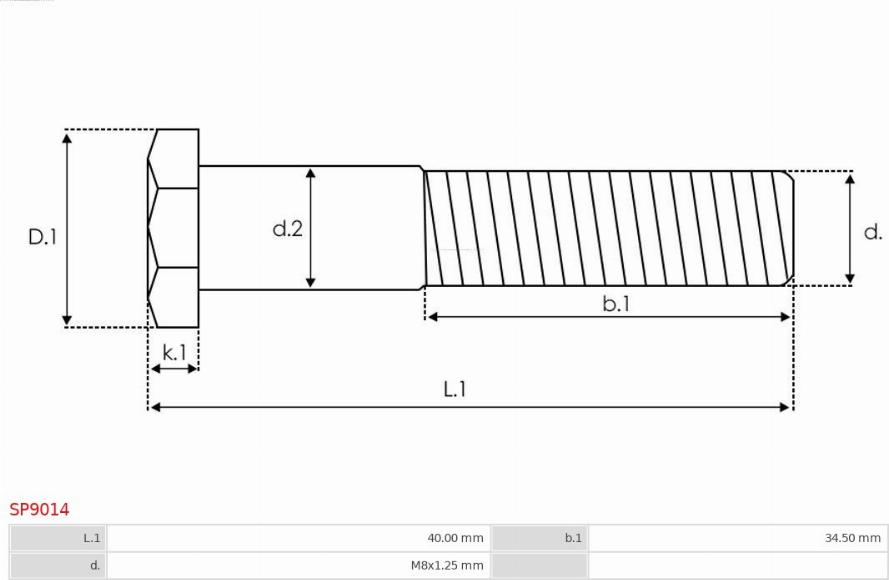 AS-PL SP9014 - ŚRUBA ROZRUSZNIKA
