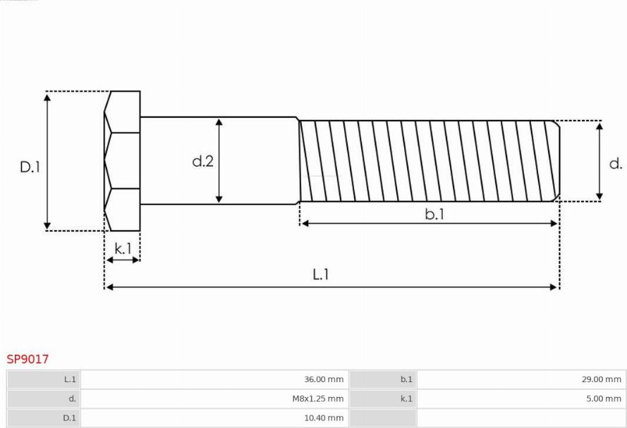 AS-PL SP9017 - ŚRUBA ROZRUSZNIKA