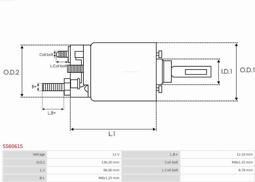 AS-PL SS6061S - ELEKTROMAGNES -DENSO- 0280007300