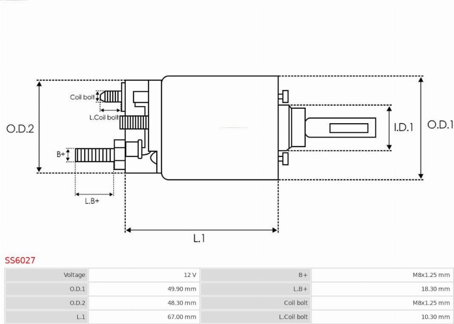 AS-PL SS6027 - ELEKTROMAGNES -DENSO- 4280005511