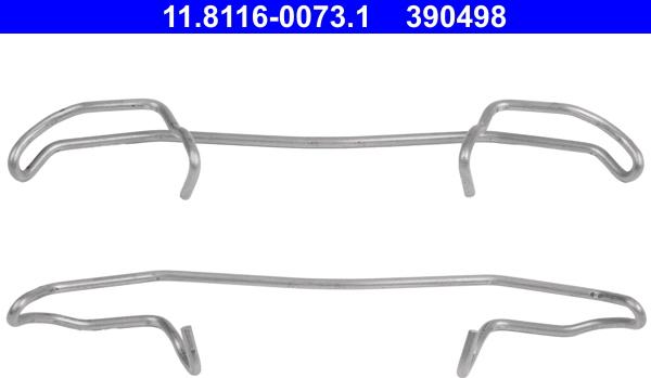 ATE 11.8116-0073.1 - ZESTAW INST. KLOCKÓW HAM. CITROEN-FIAT-FORD-PEUGEOT-SAAB-VOLVO