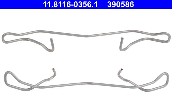 ATE 11.8116-0356.1 — Zestaw akcesoriów, klocki hamulcowe