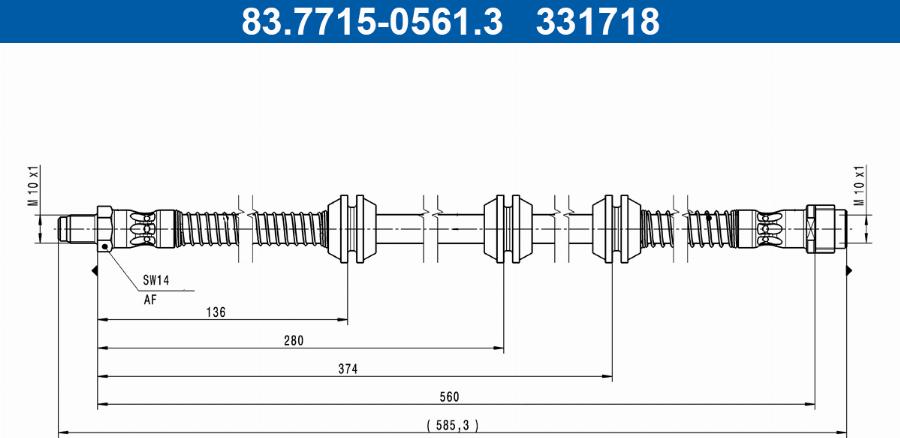 ATE 83.7715-0561.3 - Przewód hamulcowy