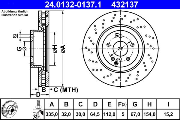 ATE 24.0132-0137.1 - TARCZA HAM. DB P. W221-C216 05-13
