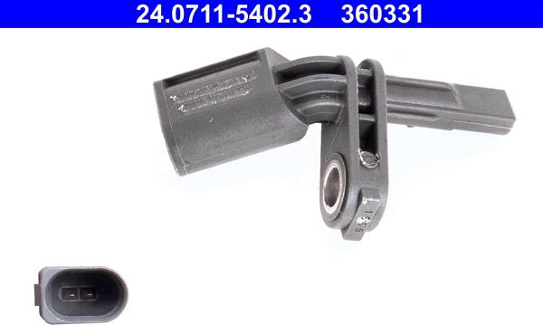 ATE 24.0711-5402.3 - CZUJNIK ABS VW T. TOUAREG 02- -Q7 06- -CAYENNE 02- PR