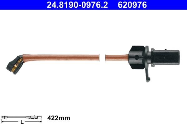 ATE 24.8190-0976.2 - CZUJNIK KLOCKÓW HAM. VW P. TOUAREG 2.0-3.0-4.0 TDI 4MOTION 17-