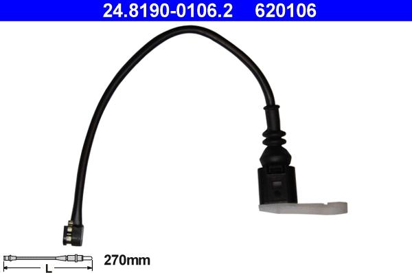 ATE 24.8190-0106.2 - CZUJNIK KLOCKÓW HAM. VW GOLF 2.3 99-