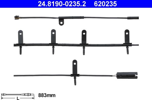 ATE 24.8190-0235.2 - CZUJNIK KLOCKÓW HAM. MINI R50 1.4 01-