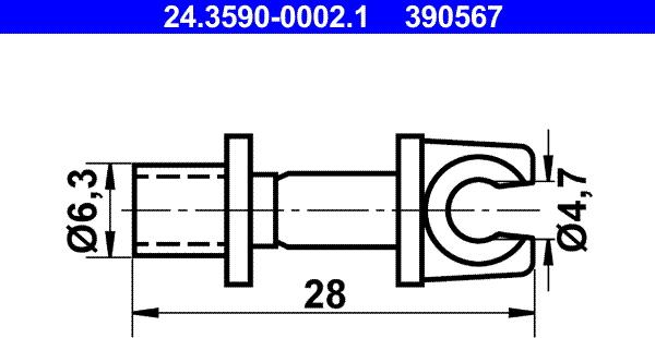 ATE 24.3590-0002.1 - MOCOWANIE PRZEWODU HAM. DLA ŚR. PRZEWODU 1 X 3-16 - 5MM