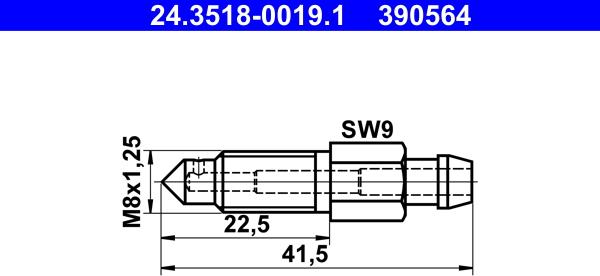 ATE 24.3518-0019.1 — Śruba / zawór odpowietrznika
