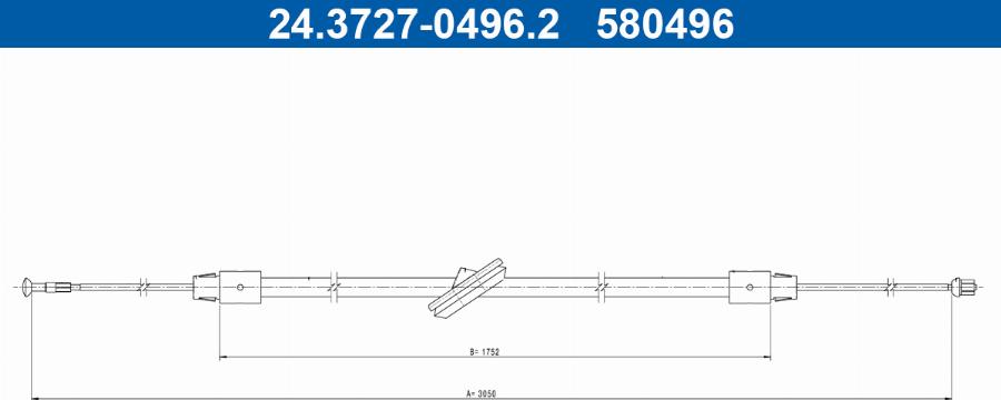 ATE 24.3727-0496.2 - LINKA HAM. RĘCZ. DB T. VIANO-VITO 2.2-3.0 CDI-3.2-3.7 03-