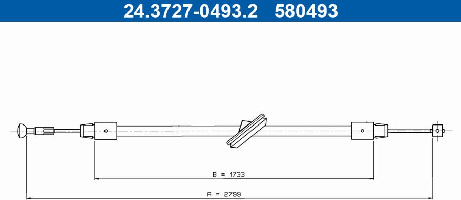 ATE 24.3727-0493.2 — Cięgło, hamulec postojowy