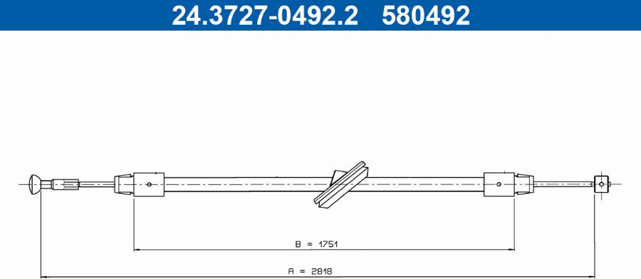 ATE 24.3727-0492.2 — Cięgło, hamulec postojowy