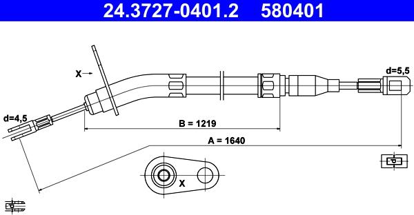ATE 24.3727-0401.2 - LINKA HAM. RĘCZ. DB T. W123 -85 LE